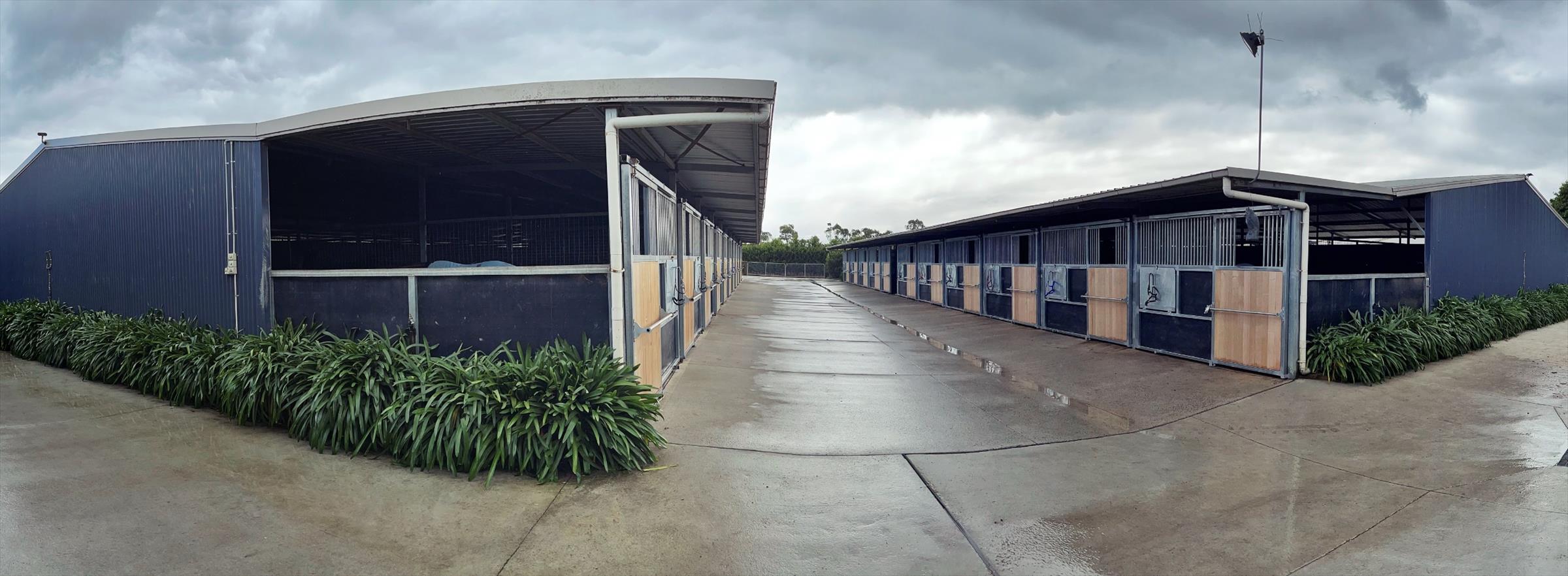 Stables - Boxes are approximately 10 x 3.6 metres Stables - Boxes are approximately 10 x 3.6 metres